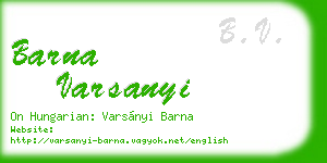 barna varsanyi business card