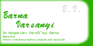 barna varsanyi business card